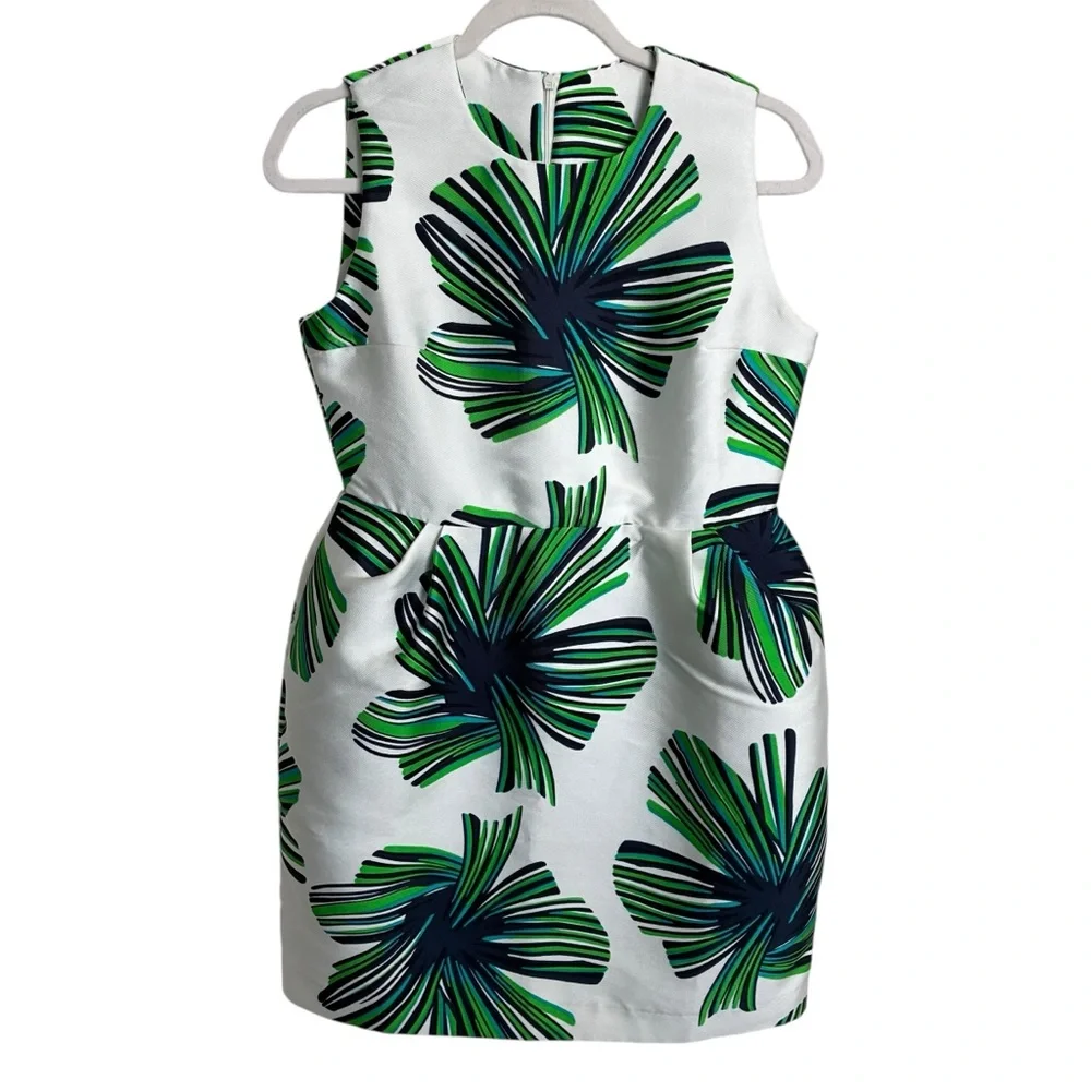 CC & DD - Tropical Sleeveless Dress with Bold Leaf Design - L - Picture 2 of 12
